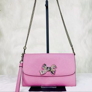 Coach Bow Turnlock Chain Crossbody Bag